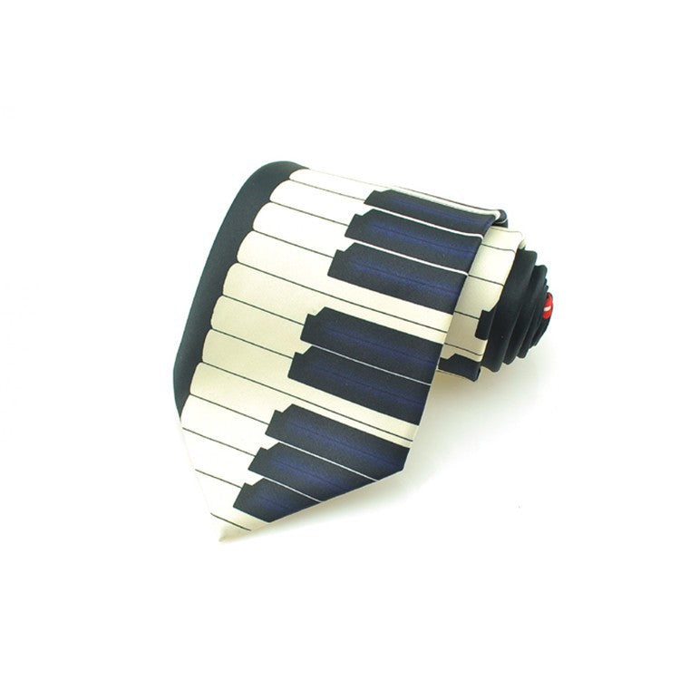 Polyester Woven Classic Music Note Necktie