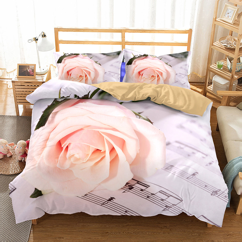 Rose Musical Note Bedding Set