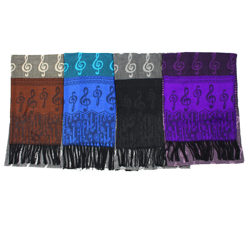 Music Notes Colorful Scarf