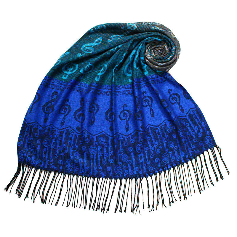 Music Notes Colorful Scarf