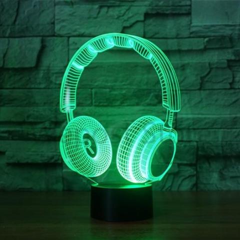LED Headset Music Table Lamp