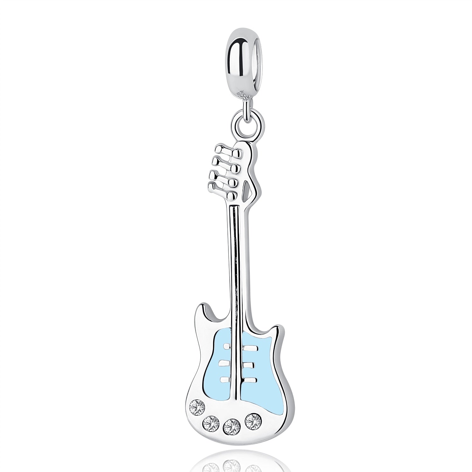 Blue Electric Guitar Charm