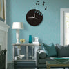 Floating Music Notes Wall Clock