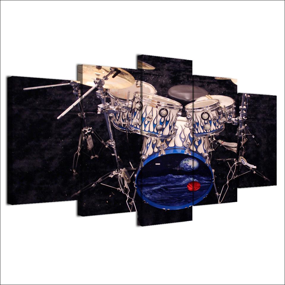 5 Pieces Cool Metal Drum Canvas Art - { shop_name }} - Review