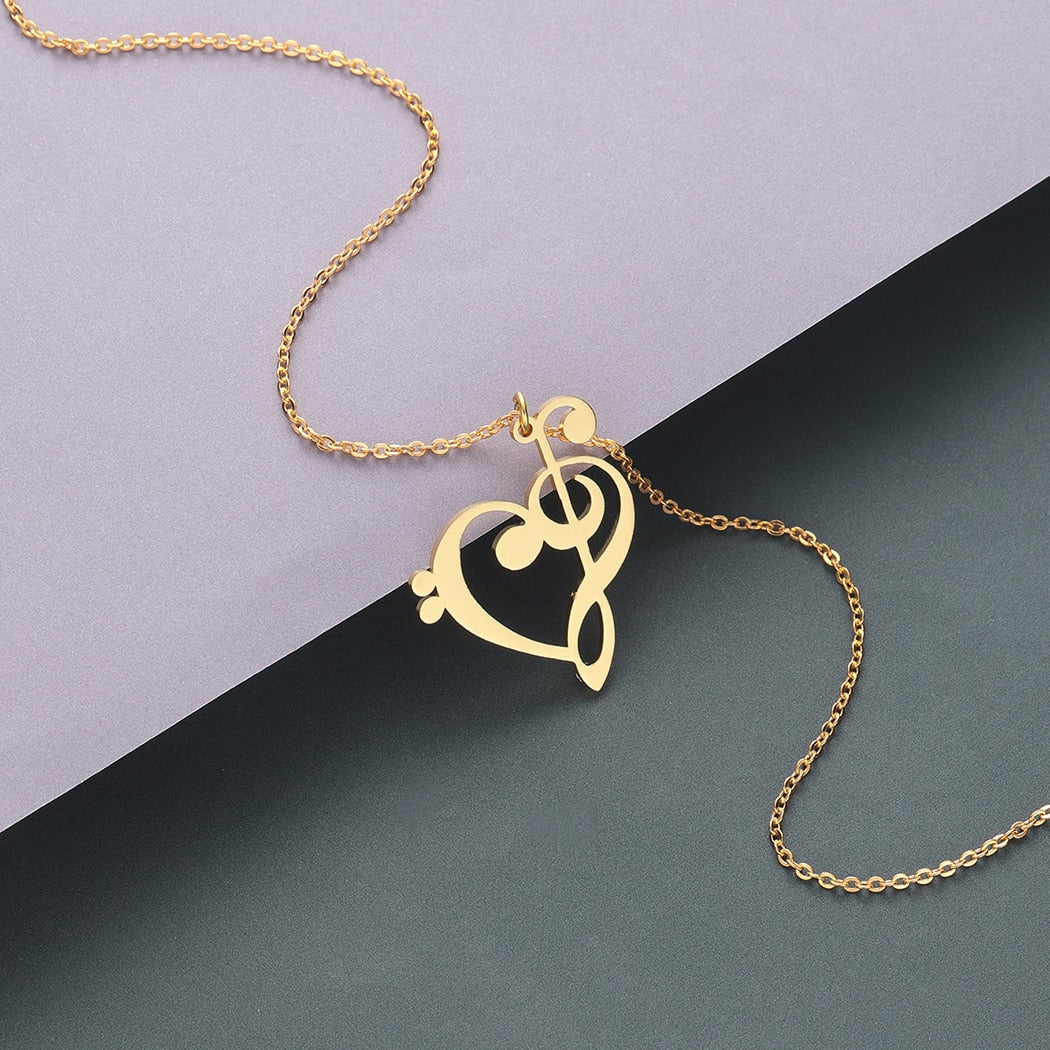 Treble Heart Necklace