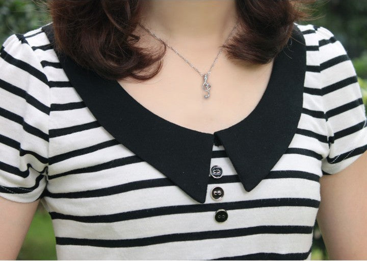 Treble Clef Long Necklace