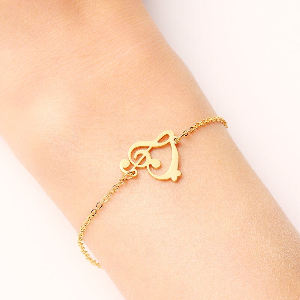 Heart Musical Note Bracelet