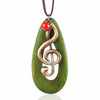 Vintage Wooden Musical Note Necklace