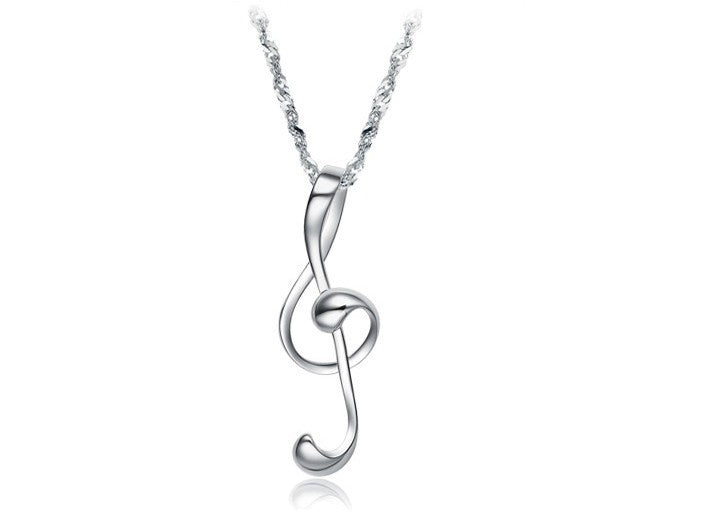 Treble Clef Long Necklace