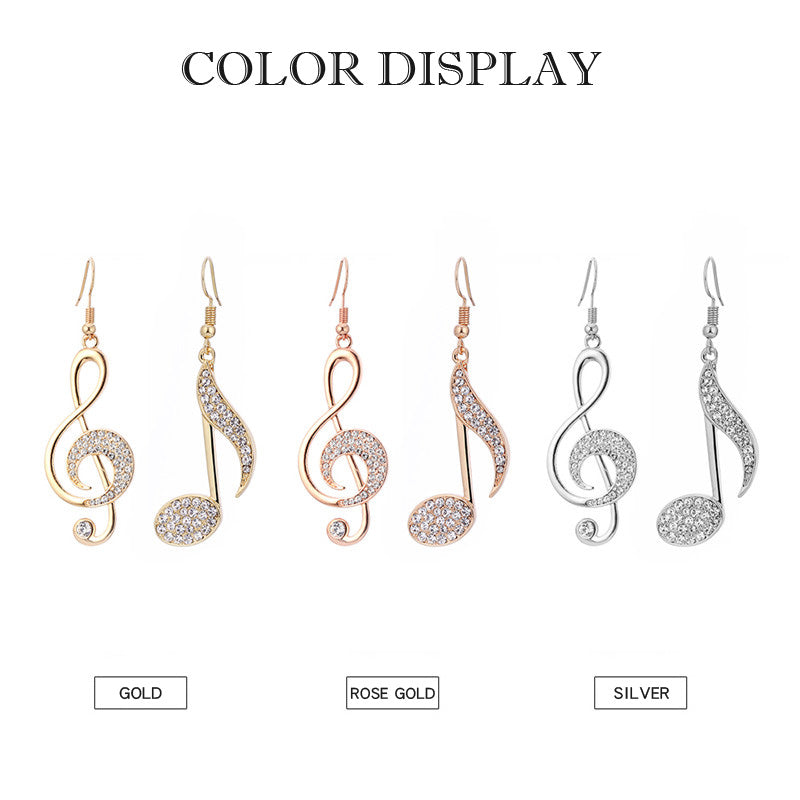 Music Notes Drop Earrings
