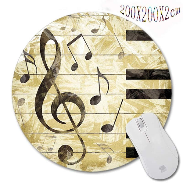 Musical Note Round Mouse Pad - Artistic Pod