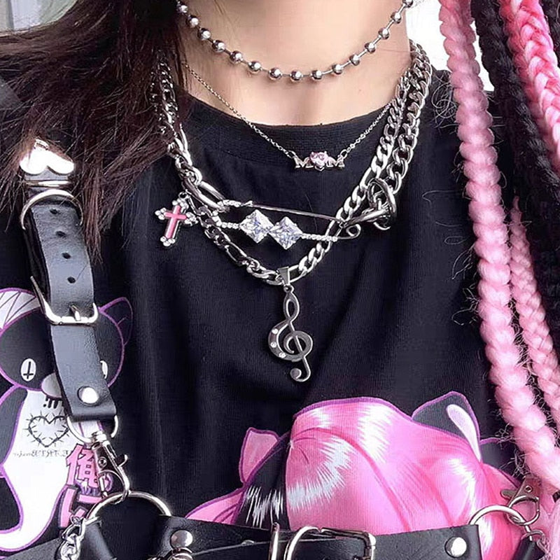 Music Notes Double Layer Necklace