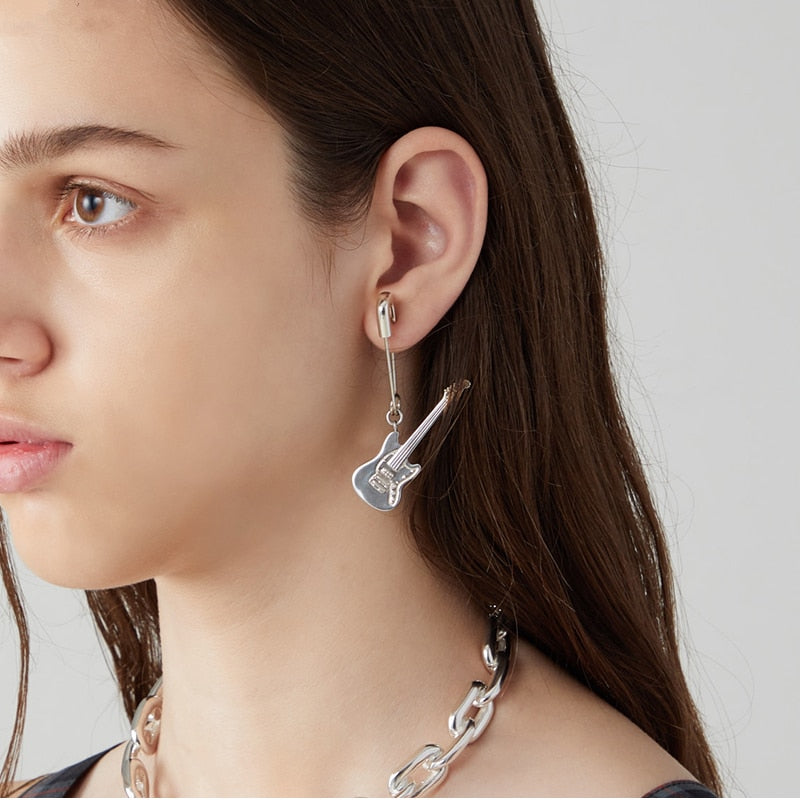 Pin Guitar Earrings