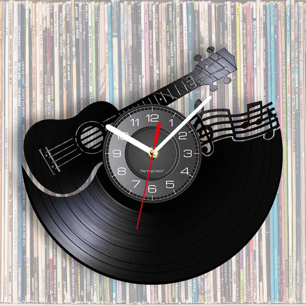 Guitar/Music Notes Wall Clock