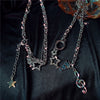 Crystal Music Notes/Star Necklace
