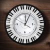 Piano Keys Black Frame Wall Clock