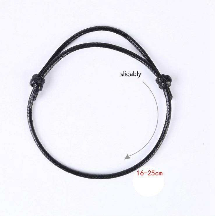 Music Notes Red/Black Rope Bracelet