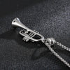 Saxophone Trumpet Necklace