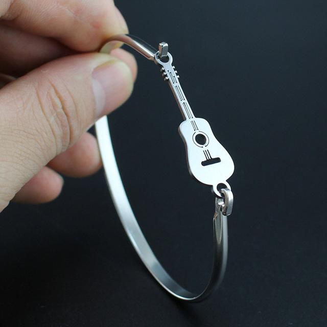 Stainless Steel Music Guitar Bracelet