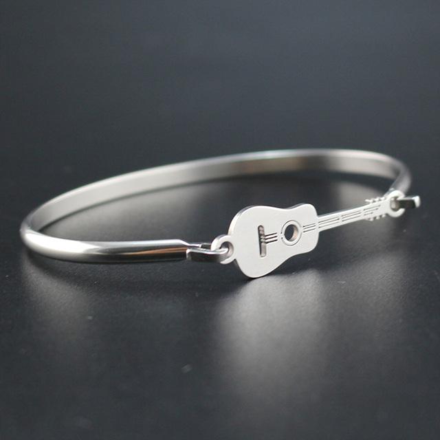 Stainless Steel Music Guitar Bracelet