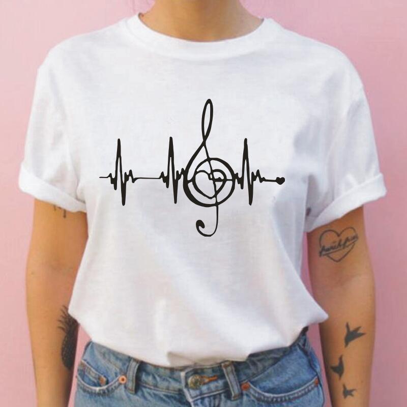 Heartbeat Music Printed T-shirt