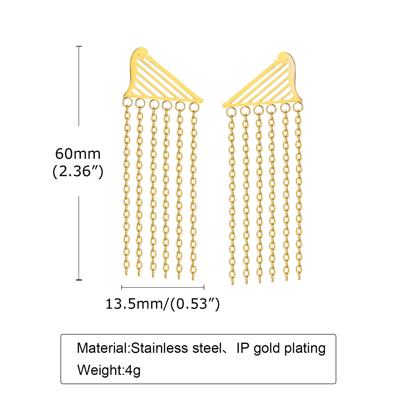 Harp Tassel Earrings