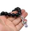 Musical Note Black Onyx Beads Bracelet
