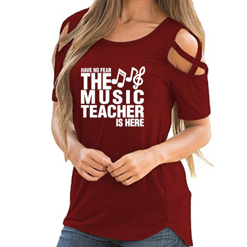 The Music Teacher Is Here Hollow Out Top