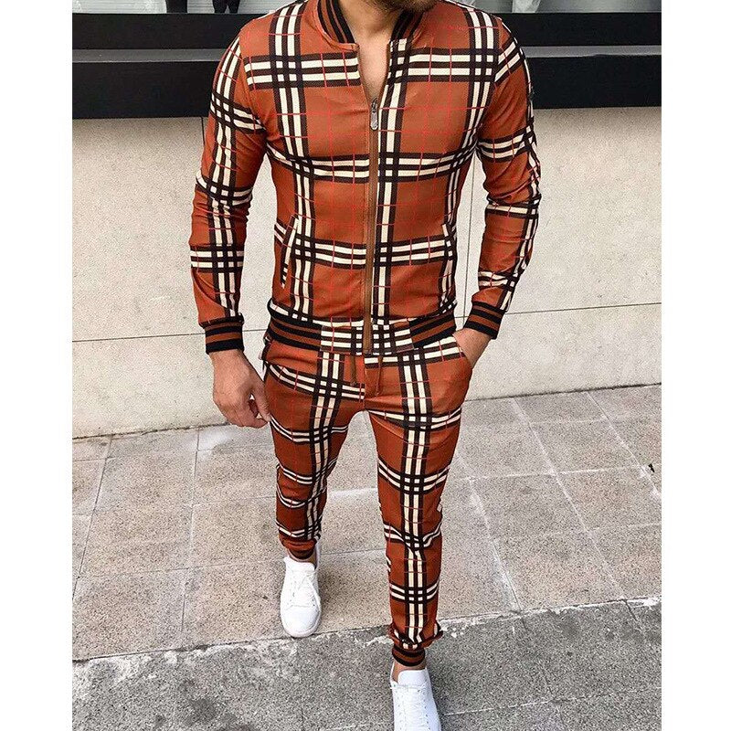Men's Plaid Tracksuits