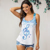 Musical Note Strappy Tank Top
