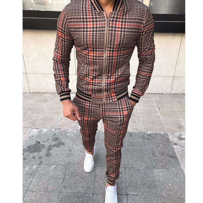 Men's Plaid Tracksuits