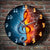 Water/Fire Treble Clef Wall Clock