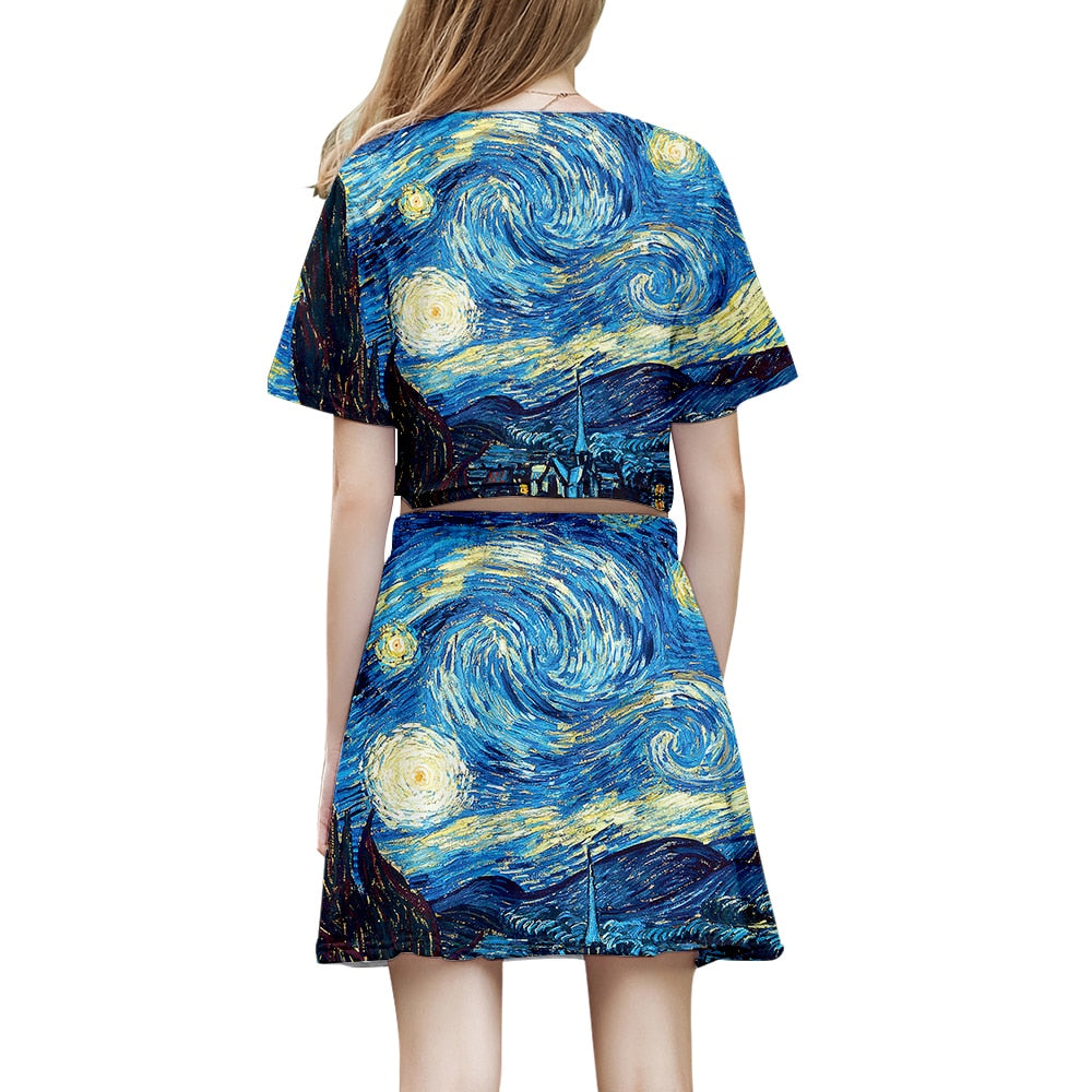 Van Gogh Starry Night Clothing Set