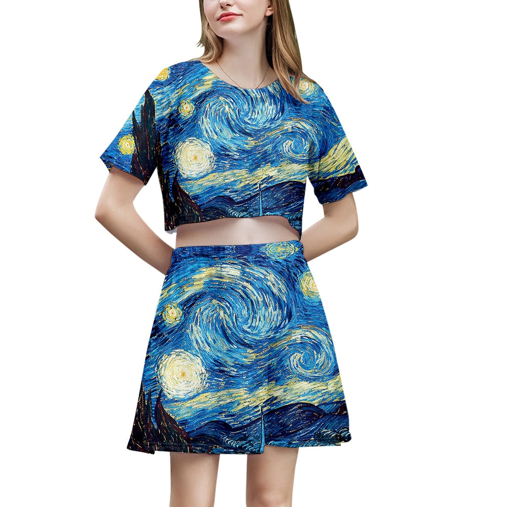 Van Gogh Starry Night Clothing Set