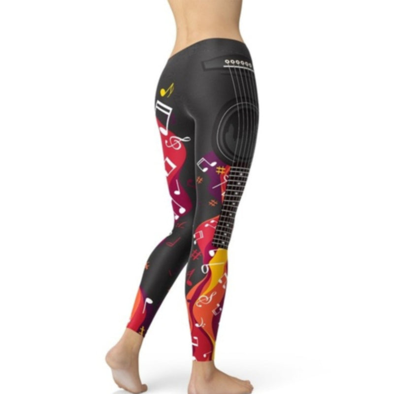 Piano Keys and Music Notes Leggings