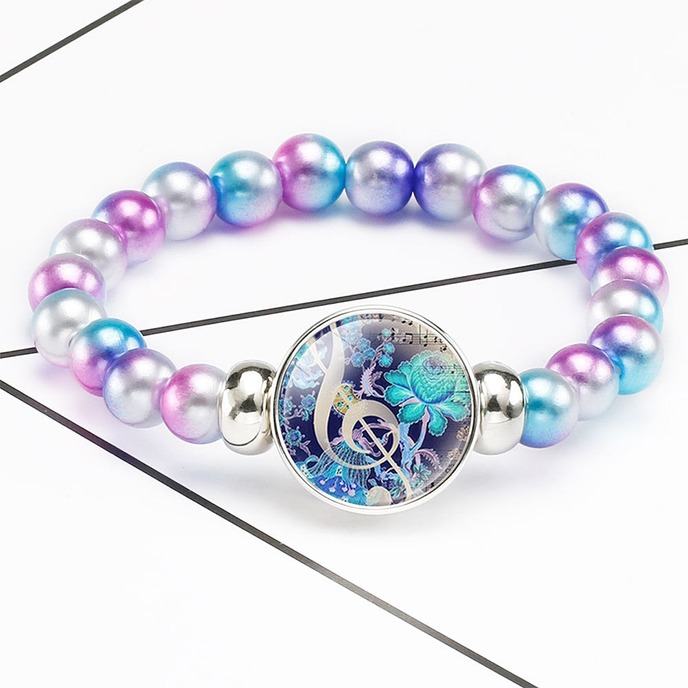 Music Notes Beaded Bracelet