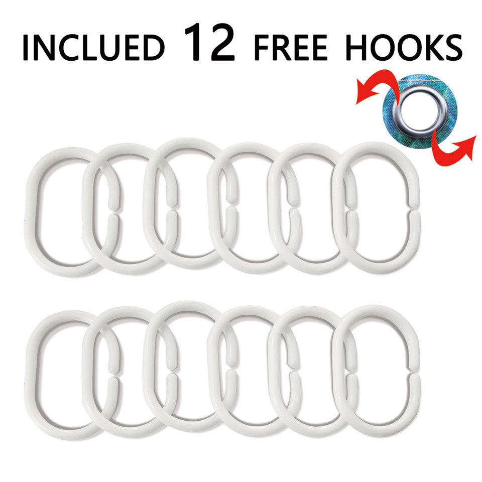 Piano Keys Print Shower Curtain