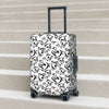 Music Heart White Luggage Cover