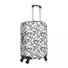 Music Heart White Luggage Cover