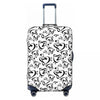 Music Heart White Luggage Cover