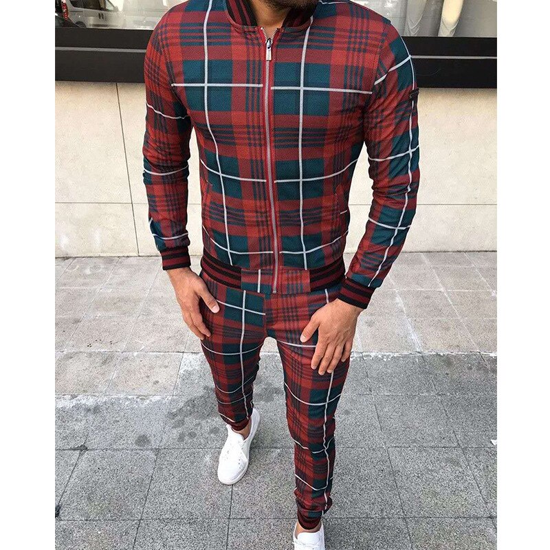 Men's Plaid Tracksuits