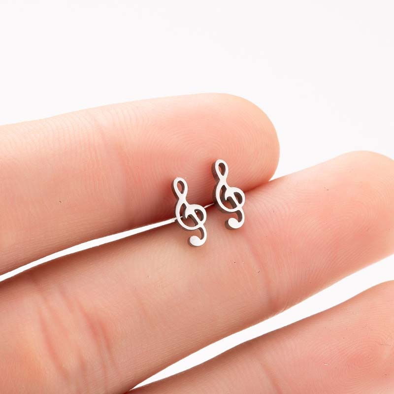Free - Stainless Music Notes Earrings