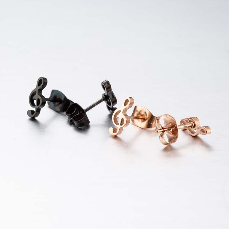 Stainless Music Notes Earrings
