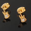 Gold-Color Guitar Stud Earrings