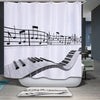 Waterproof Music Notes Shower Curtain