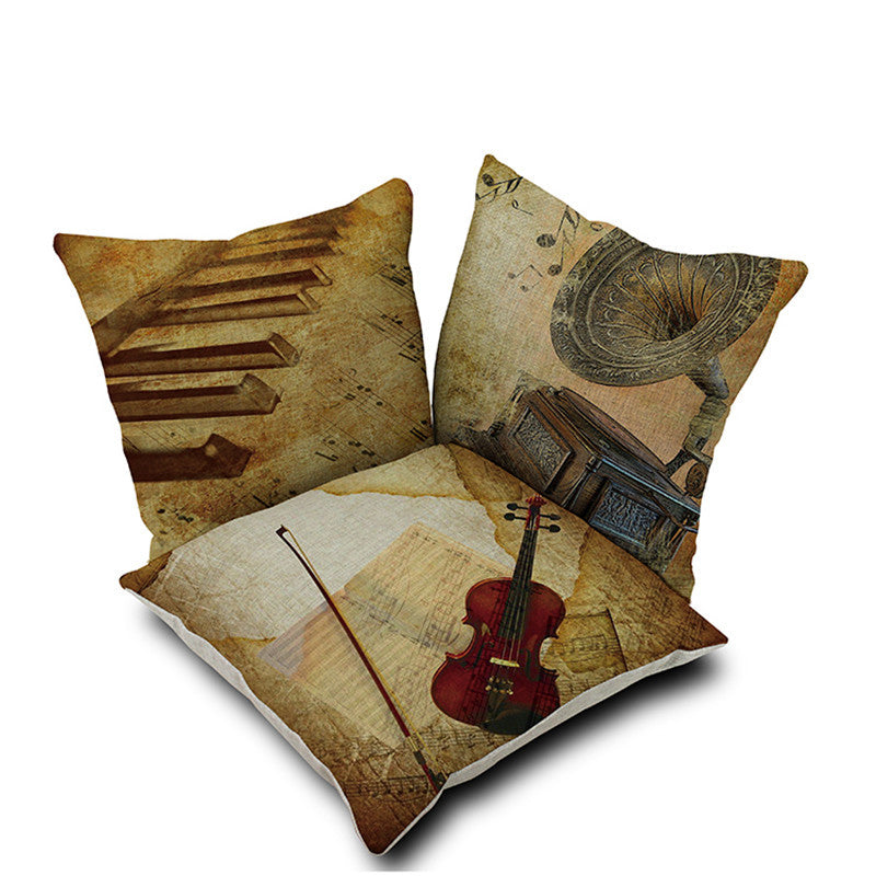 Music Instrument Cushion Cover