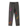 Oversize Retro Music Notes Jeans