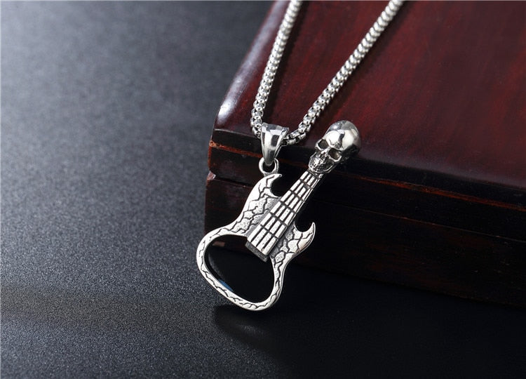 Skull Guitar Necklace