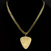 Silver/Gold Color Guitar Pick Necklace