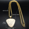 Silver/Gold Color Guitar Pick Necklace